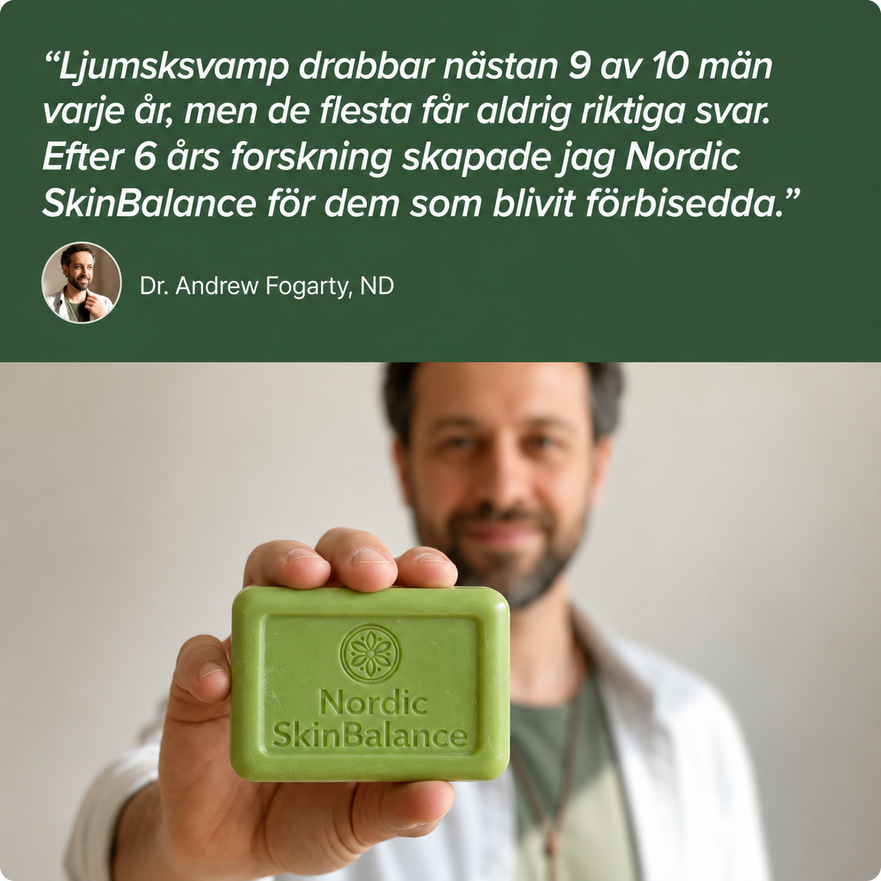 Nordic SkinBalance™ - Djuprengörande kroppsbar för svettutsatta hudområden