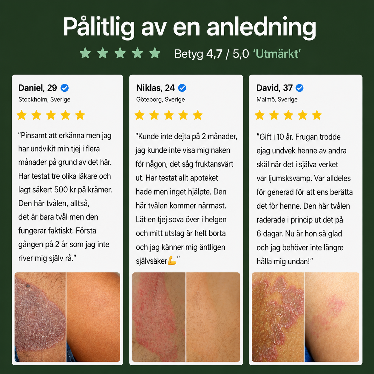 Nordic SkinBalance™ - Djuprengörande kroppsbar för svettutsatta hudområden