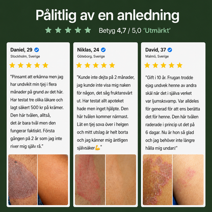 Nordic SkinBalance™ - Djuprengörande kroppsbar för svettutsatta hudområden